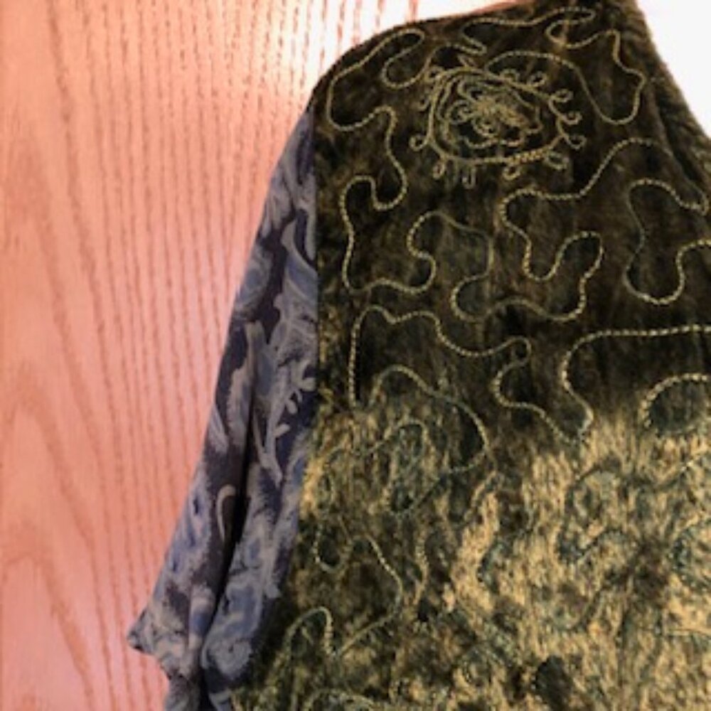 Tienda Ho Wrap Kimono Button Closure Multi Pattern Embroidery Wearable Art XL - Picture 4 of 8